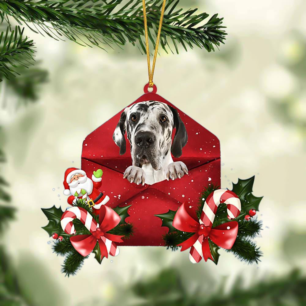 Great Dane Christmas Letter Shaped Ornament / Acrylic Dog Christmas Ornament Xmas Dog Gifts