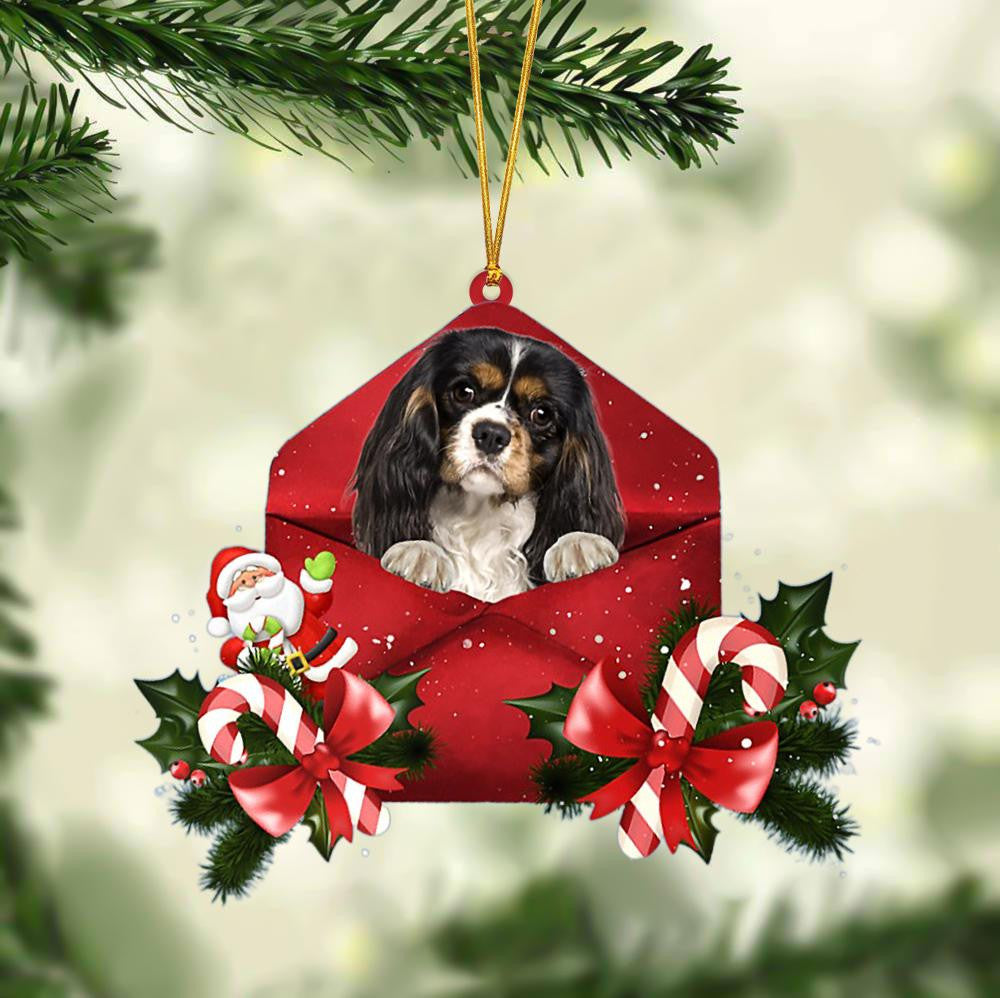 Cavalier King Charles Spaniel Christmas Letter Shaped Ornament / Acrylic Dog Christmas Ornament Xmas Dog Gifts