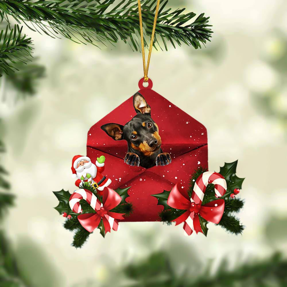 Miniature Pinscher Christmas Letter Shaped Ornament / Acrylic Dog Christmas Ornament Xmas Dog Gifts