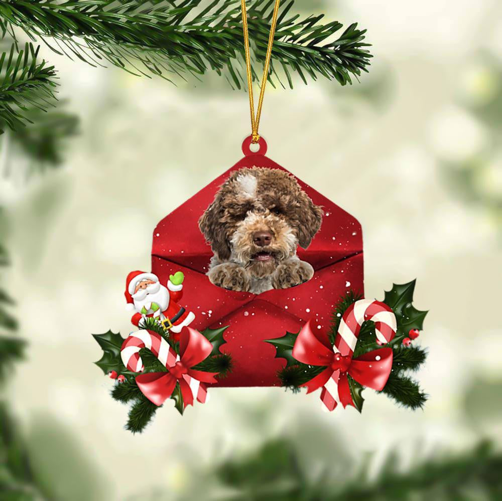Lagotto Romagnolo Christmas Letter Shaped Ornament / Acrylic Dog Christmas Ornament Xmas Dog Gifts