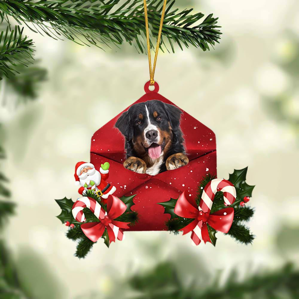 Bernese Mountain Christmas Letter Shaped Ornament / Acrylic Dog Christmas Ornament Xmas Dog Gifts