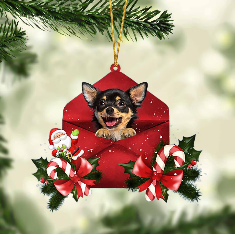 Chihuahua Christmas Letter Shaped Ornament / Acrylic Dog Christmas Ornament Xmas Dog Gifts