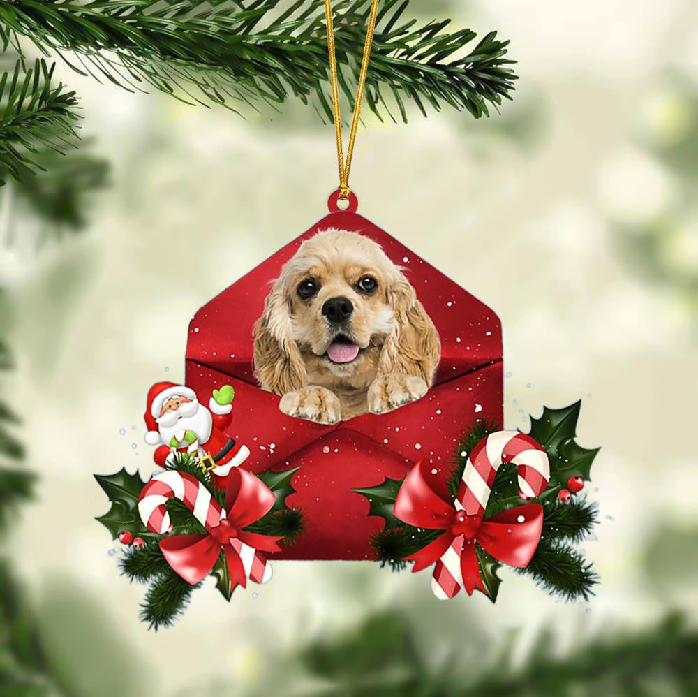 Cocker Spaniel Christmas Letter Shaped Ornament / Acrylic Dog Christmas Ornament Xmas Dog Gifts