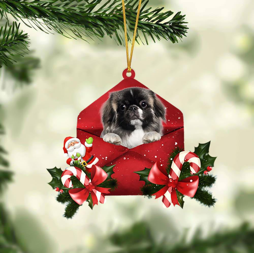 Pekingese Christmas Letter Shaped Ornament / Acrylic Dog Christmas Ornament Xmas Dog Gifts