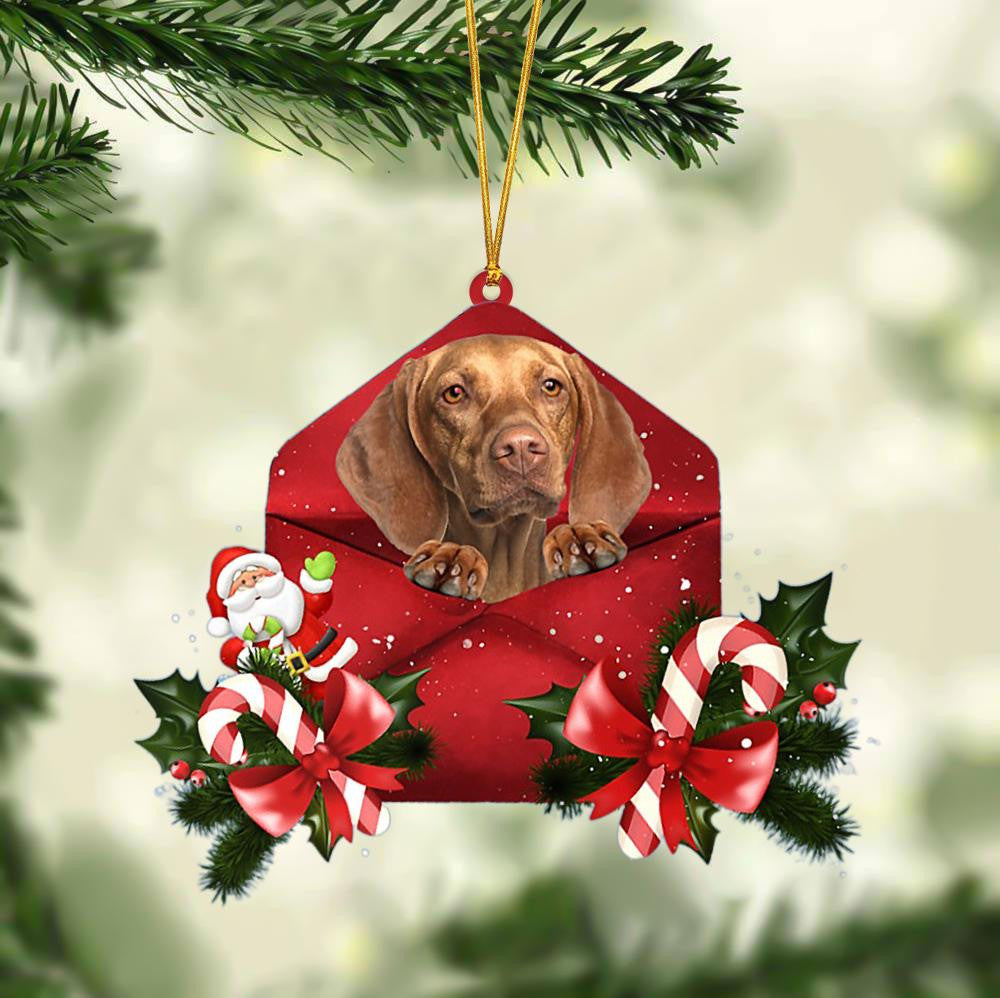 Vizsla Christmas Letter Shaped Ornament / Acrylic Dog Christmas Ornament Xmas Dog Gifts