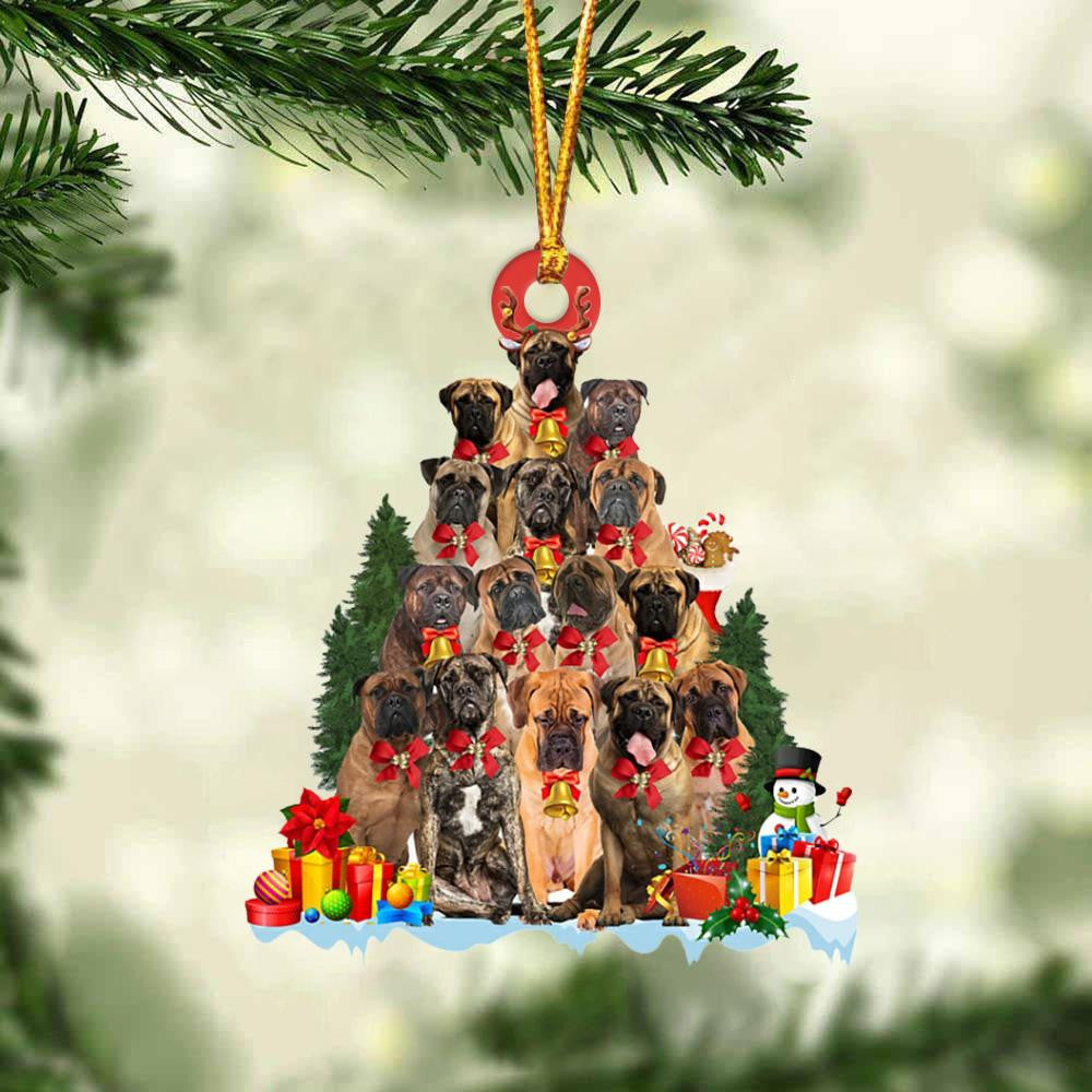 Bullmastiff Dog   Christmas Tree Ornament Dog Gifts Acrylic Ornament Dog Gifts Acrylic Ornament