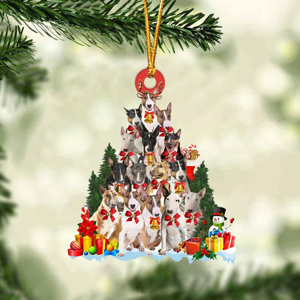 Bull Terrier Dog   Christmas Tree Ornament Dog Gifts Acrylic Ornament Dog Gifts Acrylic Ornament