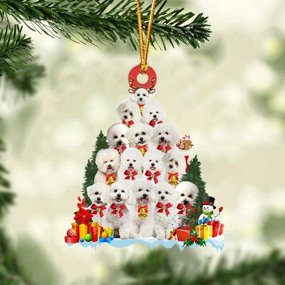 Bichon Dog   Christmas Tree Ornament Dog Gifts Acrylic Ornament Dog Gifts Acrylic Ornament