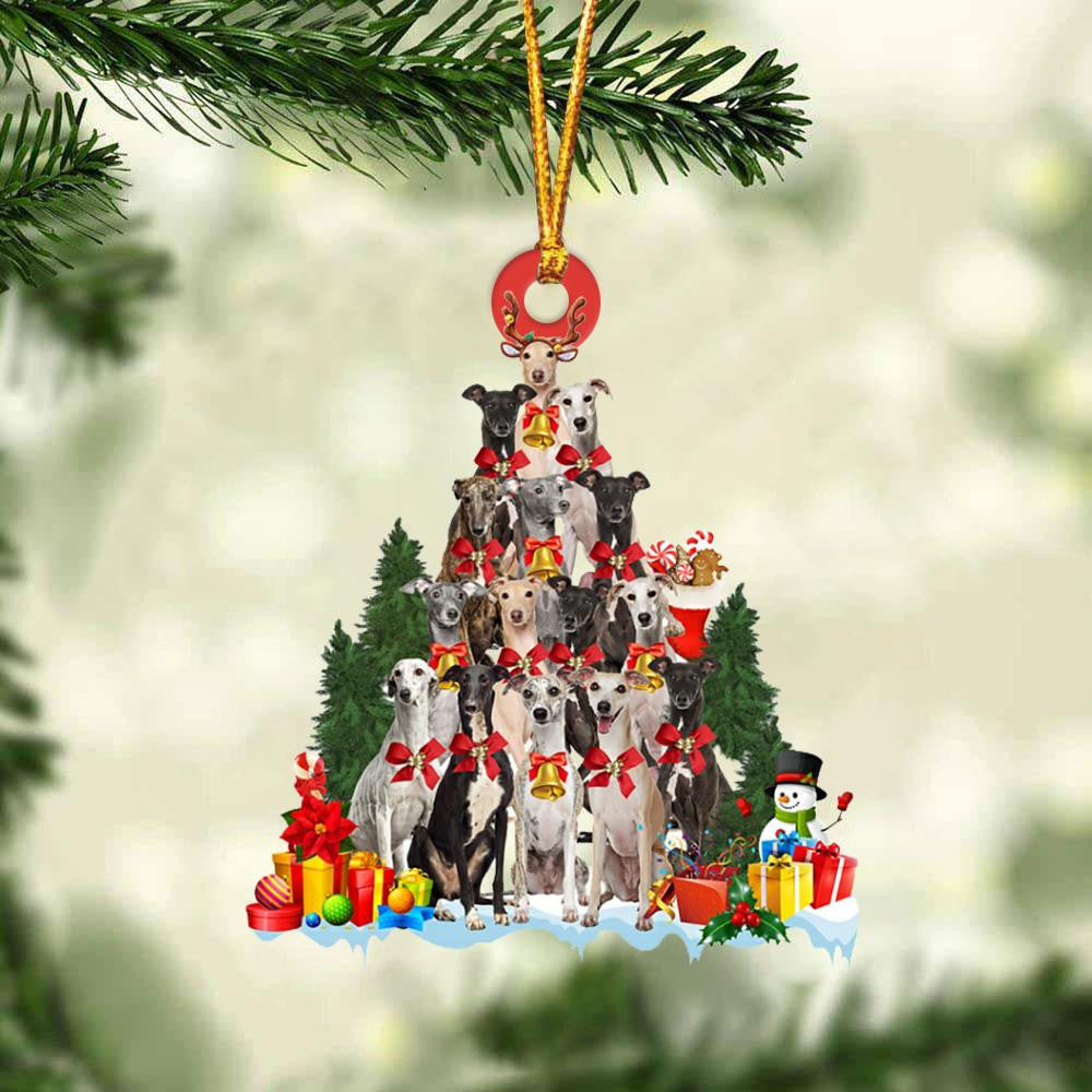 Greyhound Dog Christmas Tree Ornament Dog Gifts Acrylic Ornament Dog Gifts Acrylic Ornament