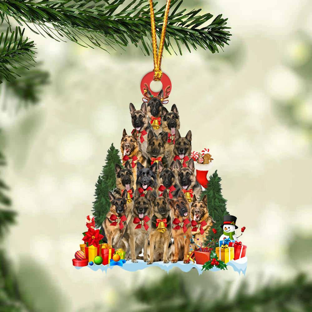 German Shepherd Dog   Christmas Tree Ornament Dog Gifts Acrylic Ornament Dog Gifts Acrylic Ornament