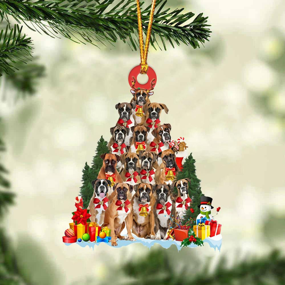 Boxer Dog   Christmas Tree Ornament Dog Gifts Acrylic Ornament Dog Gifts Acrylic Ornament