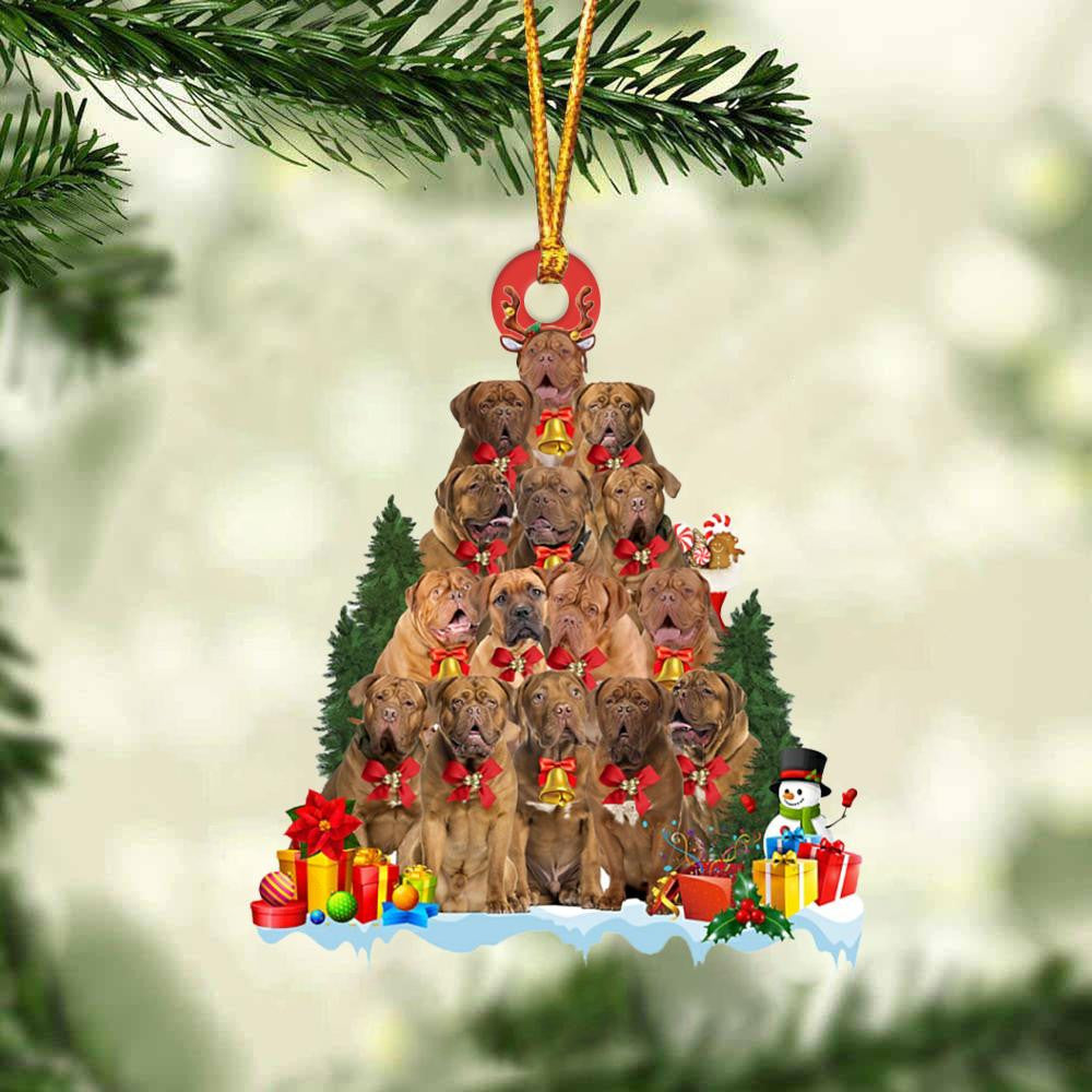 Dogue De Bordeaux Dog   Christmas Tree Ornament Dog Gifts Acrylic Ornament Dog Gifts Acrylic Ornament