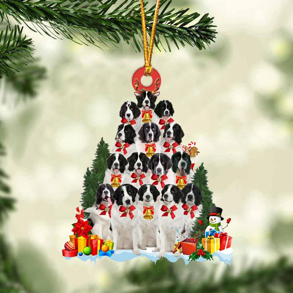 Landseer Dog   Christmas Tree Ornament Dog Gifts Acrylic Ornament Dog Gifts Acrylic Ornament