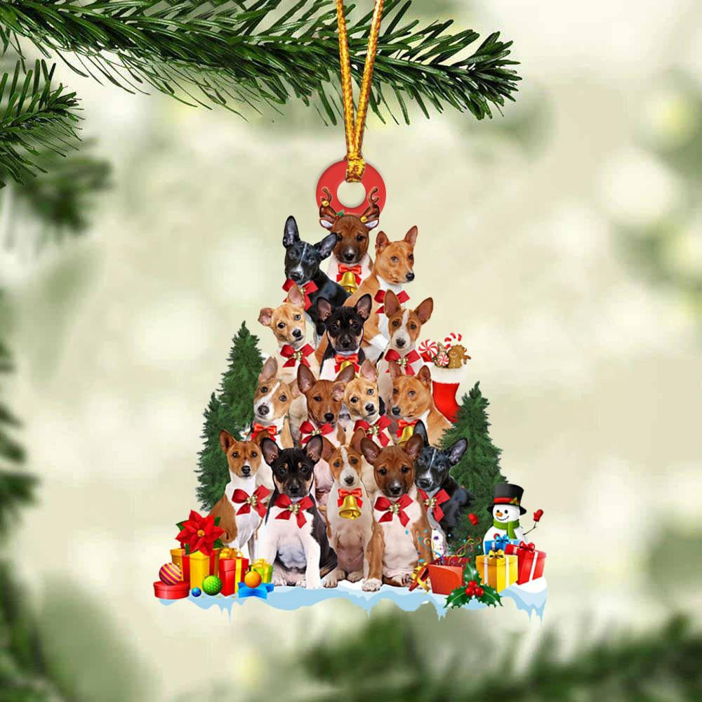 Basenji Dog   Christmas Tree Ornament Dog Gifts Acrylic Ornament Dog Gifts Acrylic Ornament