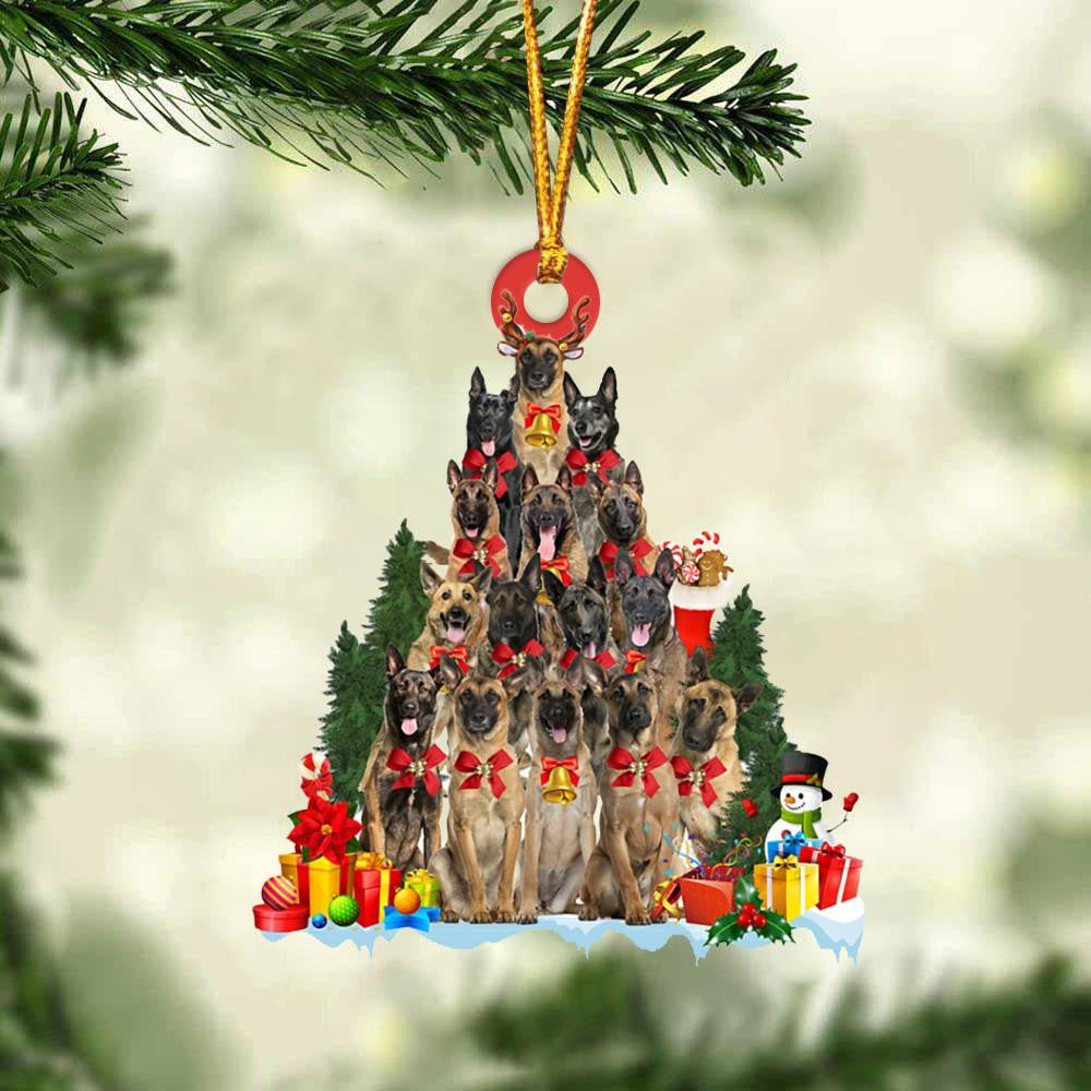 Belgian Malinois Dog   Christmas Tree Ornament Dog Gifts Acrylic Ornament Dog Gifts Acrylic Ornament
