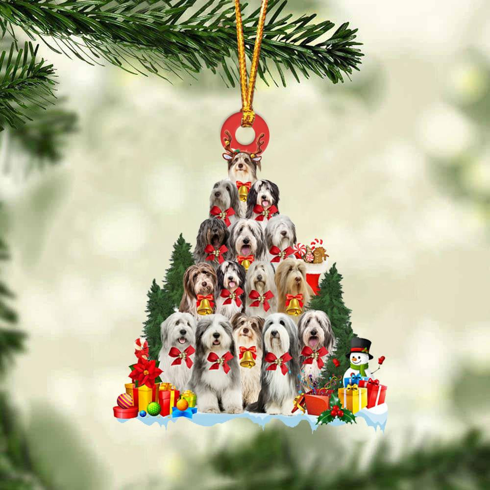 Bearded Collie Dog Christmas Tree Ornament Dog Gifts Acrylic Ornament Dog Gifts Acrylic Ornament