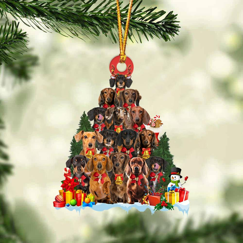 Dachshund Dog   Christmas Tree Ornament Dog Gifts Acrylic Ornament Dog Gifts Acrylic Ornament