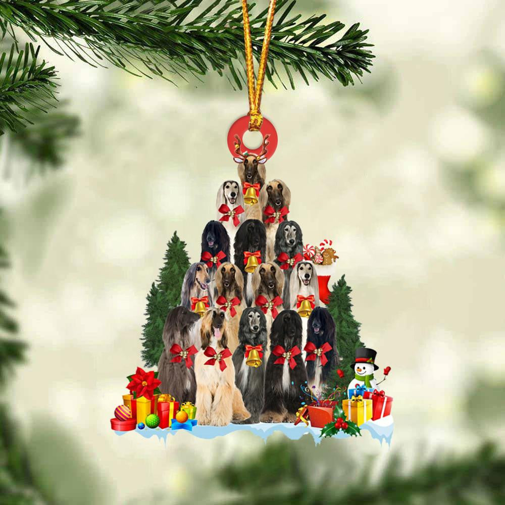 Afghan Hound Dog   Christmas Tree Ornament Dog Gifts Acrylic Ornament Dog Gifts Acrylic Ornament