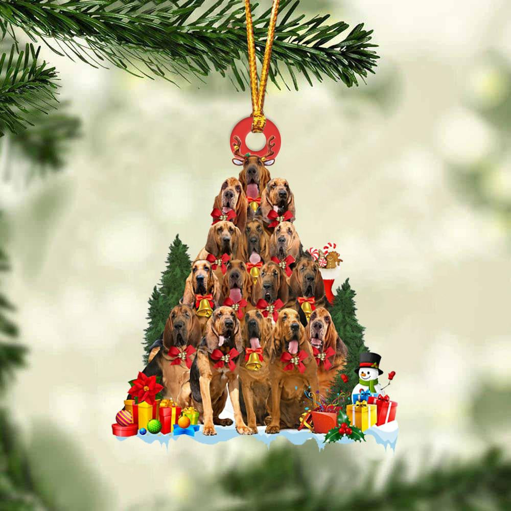 Bloodhound Dog   Christmas Tree Ornament Dog Gifts Acrylic Ornament Dog Gifts Acrylic Ornament