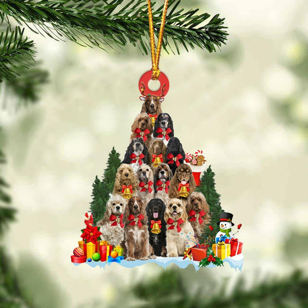 American Cocker Spaniel Dog   Christmas Tree Ornament Dog Gifts Acrylic Ornament Dog Gifts Acrylic Ornament