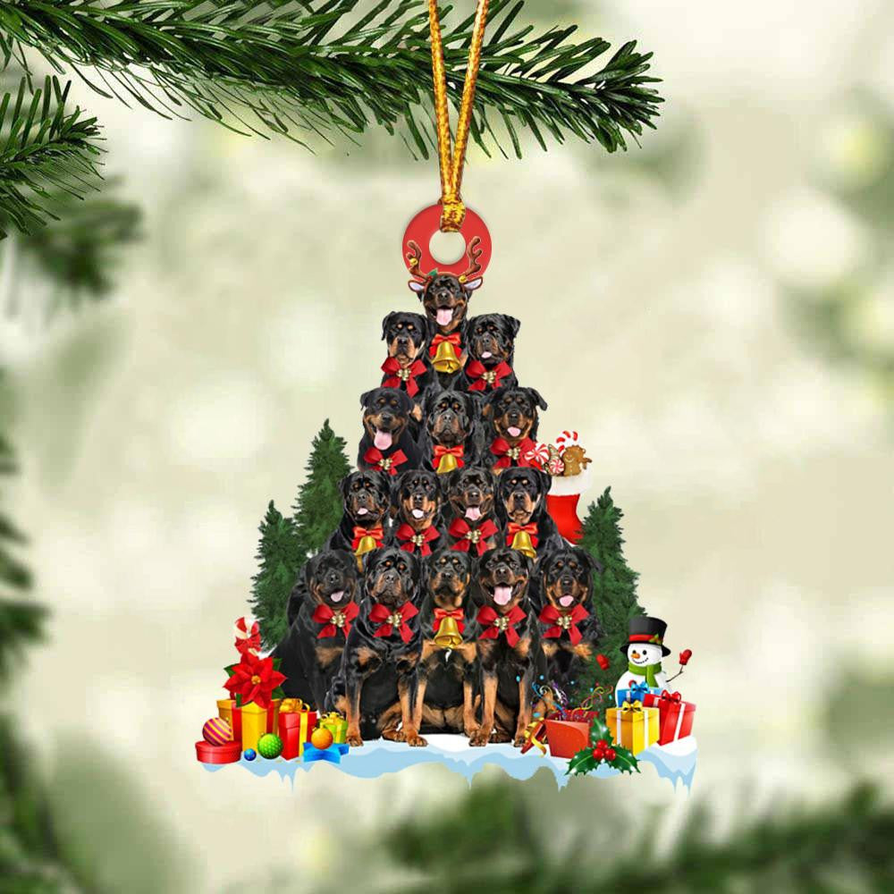 Rottweiler Dog   Christmas Tree Ornament Dog Gifts Acrylic Ornament Dog Gifts Acrylic Ornament