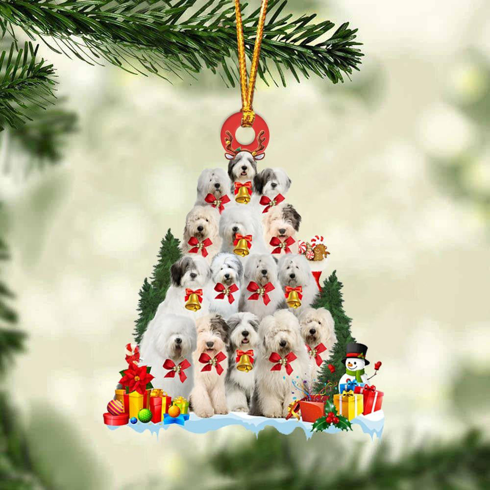 Old English Sheepdog Dog   Christmas Tree Ornament Dog Gifts Acrylic Ornament Dog Gifts Acrylic Ornament