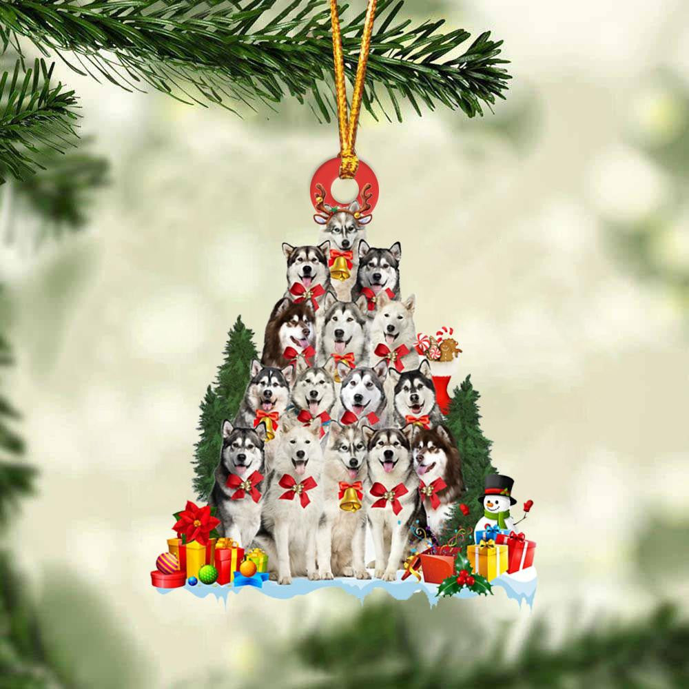 Alaskan Malamute Dog   Christmas Tree Ornament Dog Gifts Acrylic Ornament Dog Gifts Acrylic Ornament