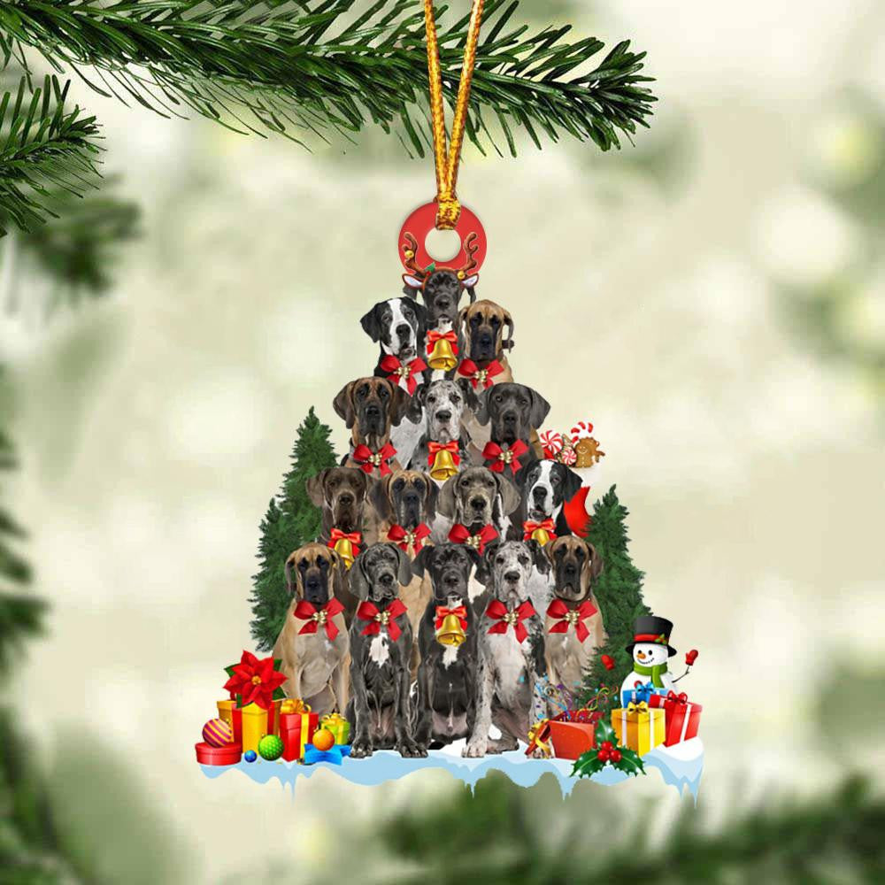 Great Dane Dog   Christmas Tree Ornament Dog Gifts Acrylic Ornament Dog Gifts Acrylic Ornament