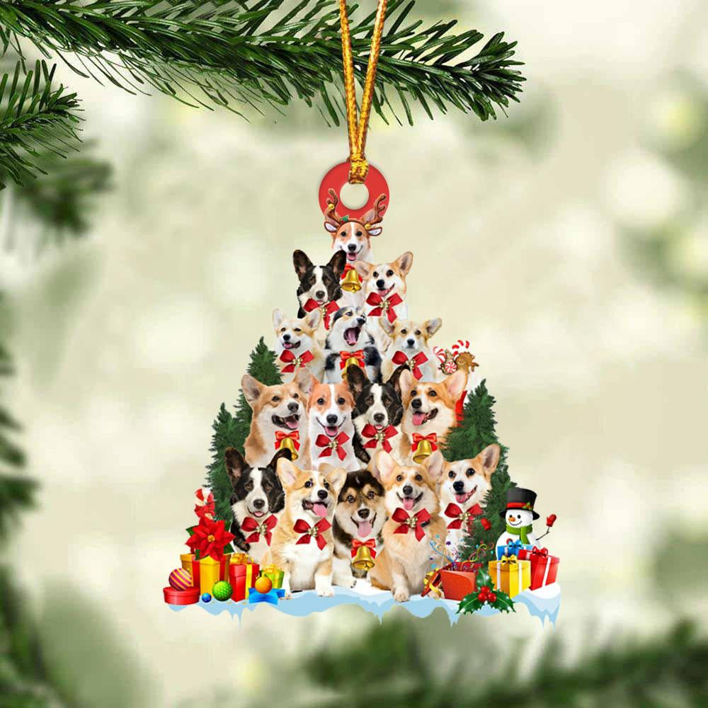 Corgi Dog   Christmas Tree Ornament Dog Gifts Acrylic Ornament Dog Gifts Acrylic Ornament