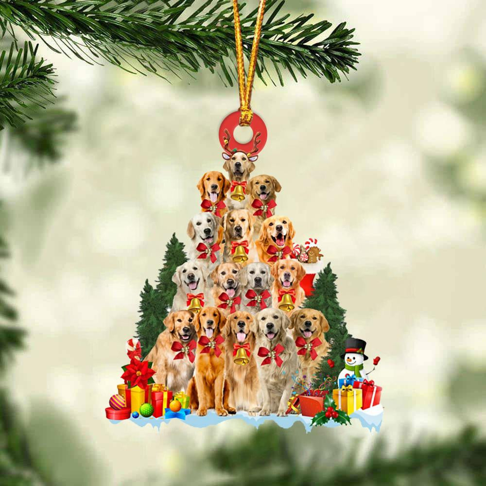 Golden Retriever Dog   Christmas Tree Ornament Dog Gifts Acrylic Ornament Dog Gifts Acrylic Ornament