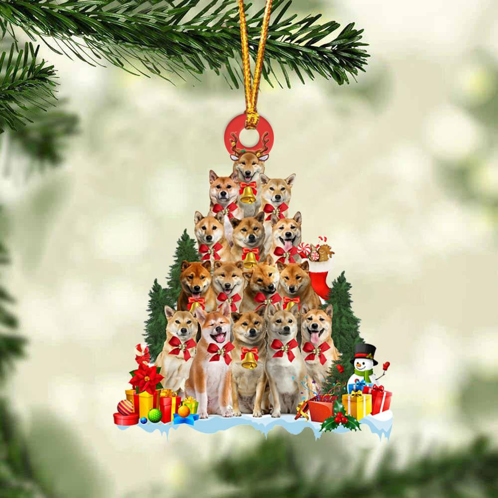 Shiba Inu Dog Christmas Tree Ornament Dog Gifts Acrylic Ornament Dog Gifts Acrylic Ornament