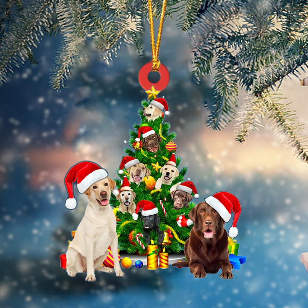 Labrador Retriever Dog Christmas Tree Ornament Dog Gifts Acrylic Ornament Dog Gifts Acrylic Ornament