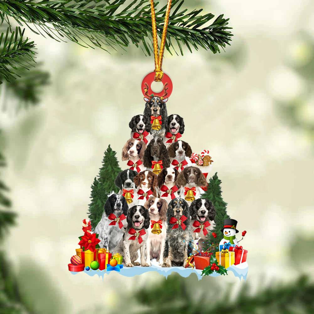 English Springer Spaniel Dog   Christmas Tree Ornament Dog Gifts Acrylic Ornament Dog Gifts Acrylic Ornament