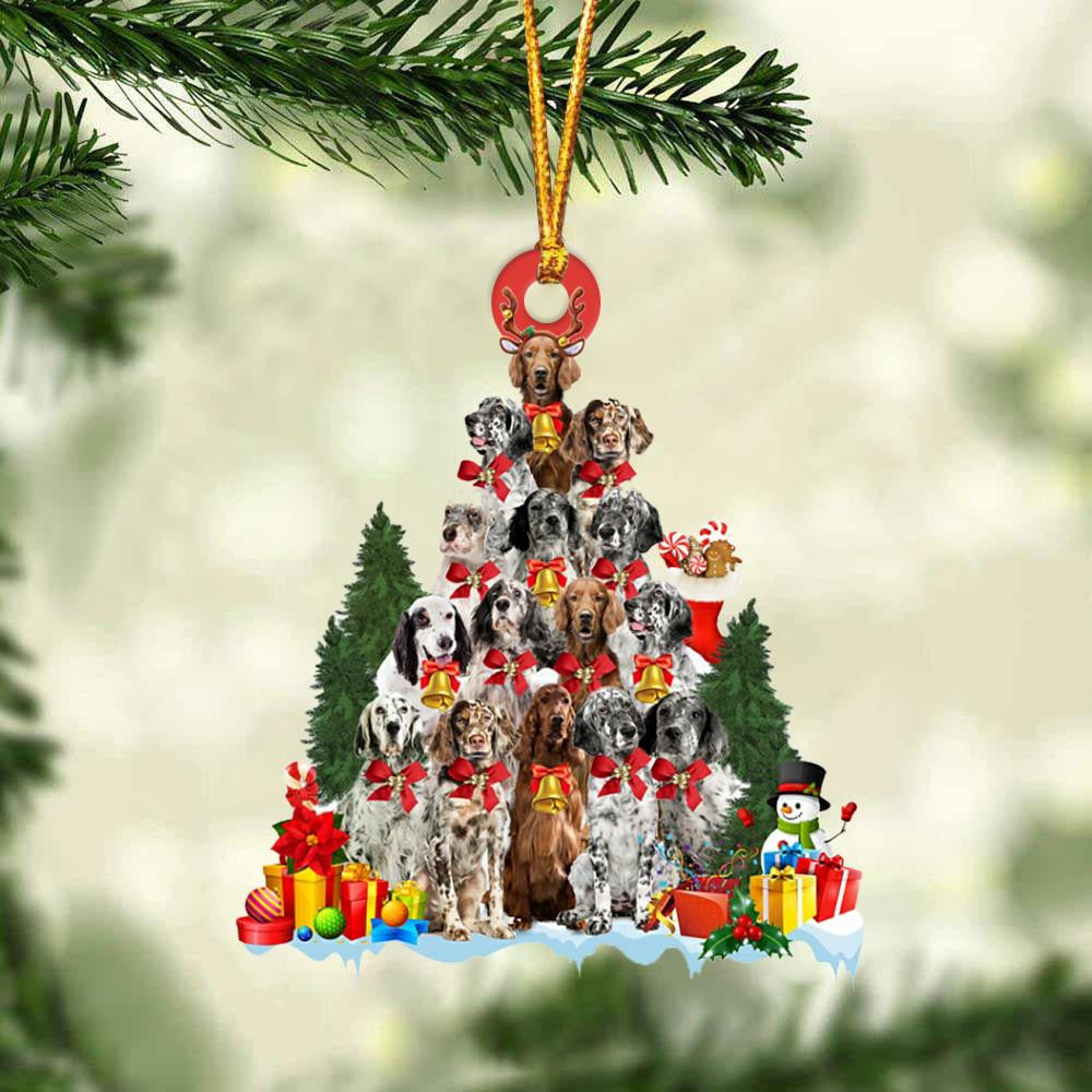 English Setter Dog   Christmas Tree Ornament Dog Gifts Acrylic Ornament Dog Gifts Acrylic Ornament