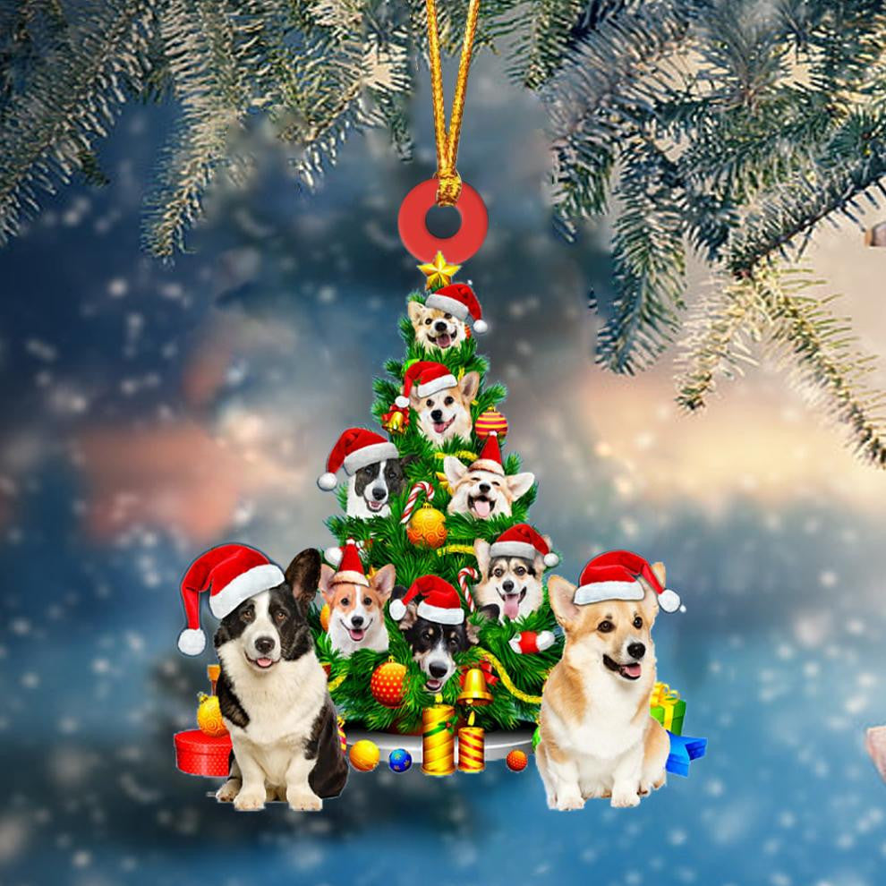 Welsh Corgi Dog   Christmas Tree Ornament Dog Gifts Acrylic Ornament Dog Gifts Acrylic Ornament