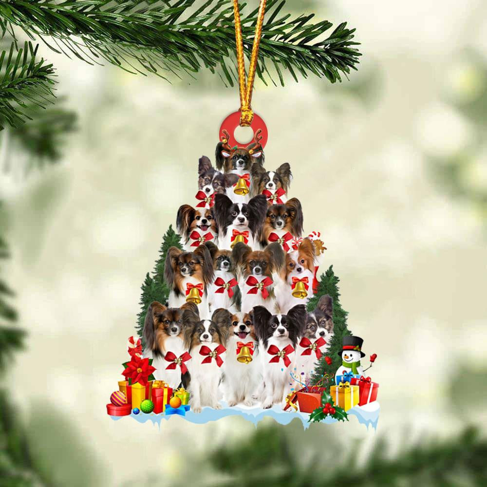 Papillon Dog   Christmas Tree Ornament Dog Gifts Acrylic Ornament Dog Gifts Acrylic Ornament