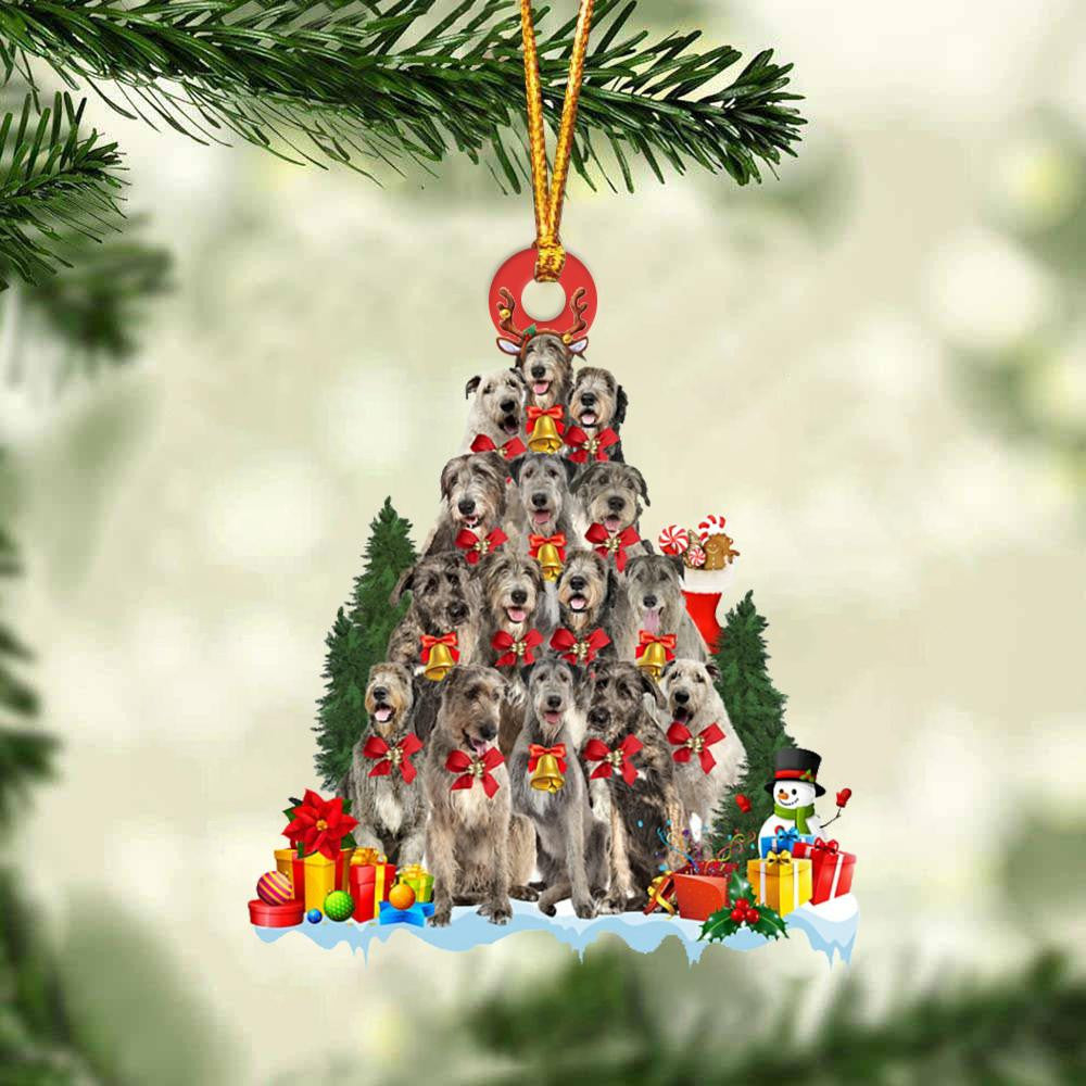 Irish Wolfhound Dog   Christmas Tree Ornament Dog Gifts Acrylic Ornament Dog Gifts Acrylic Ornament