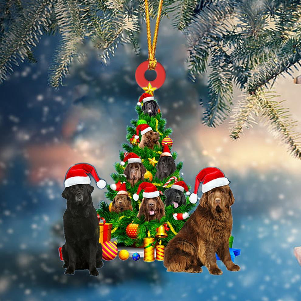 Newfoundland Dog Christmas Tree Ornament Dog Gifts Acrylic Ornament Dog Gifts Acrylic Ornament