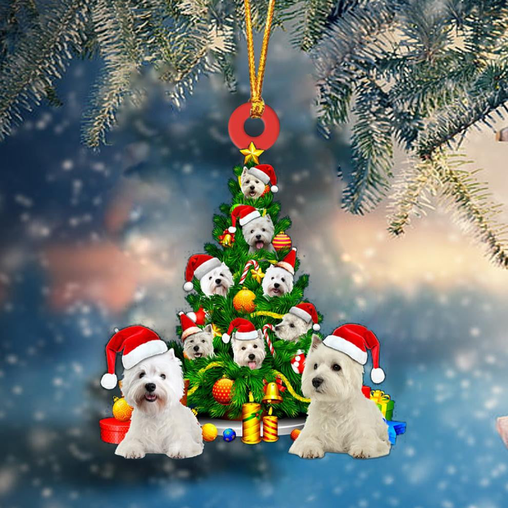 West Highland White Terrier Dog Christmas Tree Ornament Dog Gifts Acrylic Ornament Dog Gifts Acrylic Ornament
