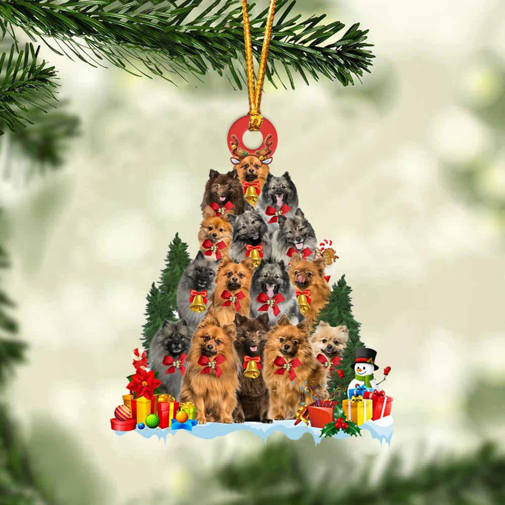 Keeshond Dog   Christmas Tree Ornament Dog Gifts Acrylic Ornament Dog Gifts Acrylic Ornament