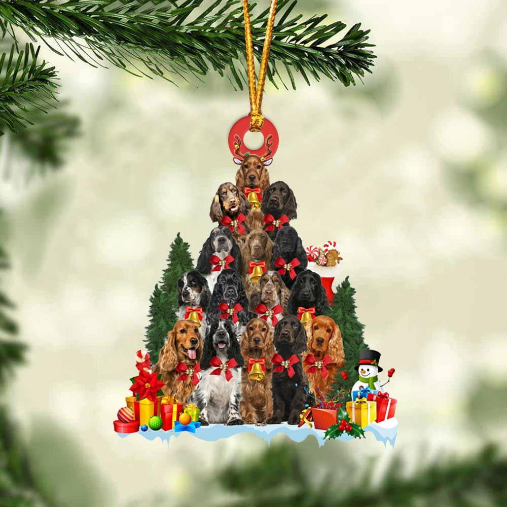 English Cocker Spaniel Dog   Christmas Tree Ornament Dog Gifts Acrylic Ornament Dog Gifts Acrylic Ornament