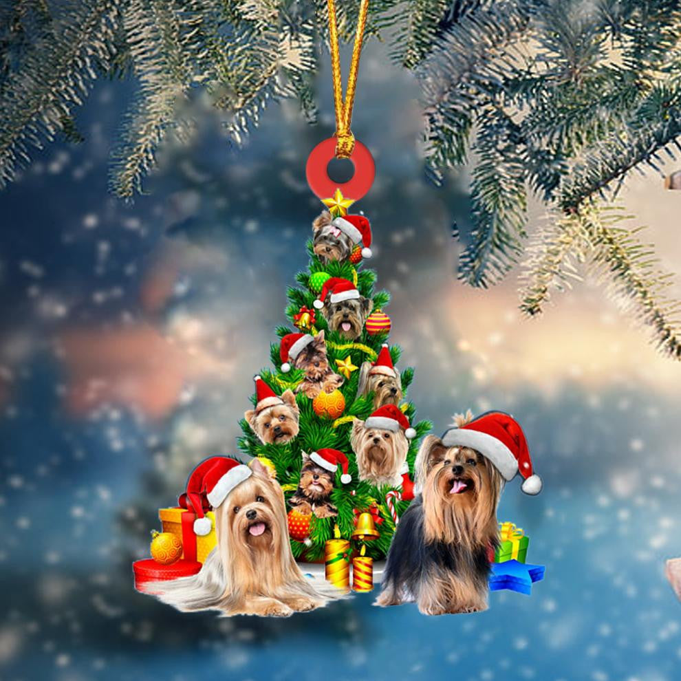 Yorkshire Terrier Dog   Christmas Tree Ornament Dog Gifts Acrylic Ornament Dog Gifts Acrylic Ornament