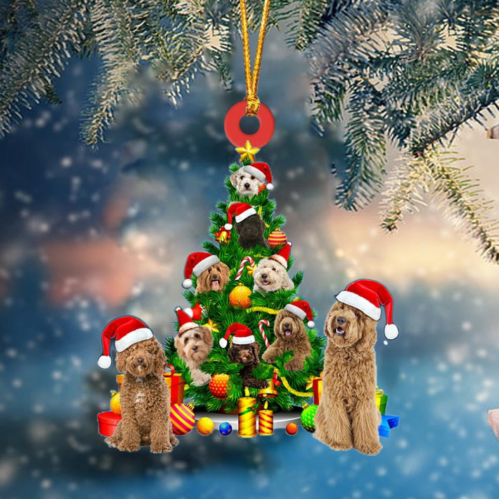 Labradoodle Dog   Christmas Tree Ornament Dog Gifts Acrylic Ornament Dog Gifts Acrylic Ornament