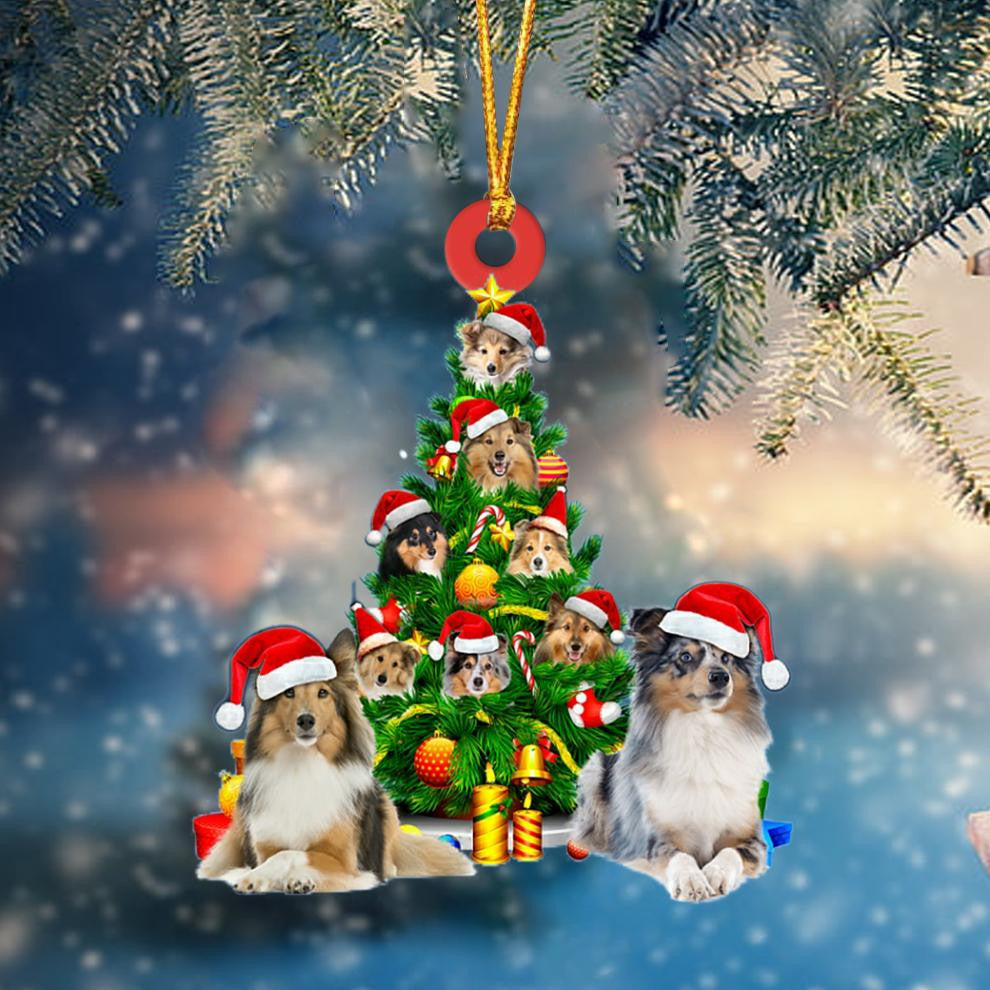Shetland Sheepdog Dog Christmas Tree Ornament Dog Gifts Acrylic Ornament Dog Gifts Acrylic Ornament
