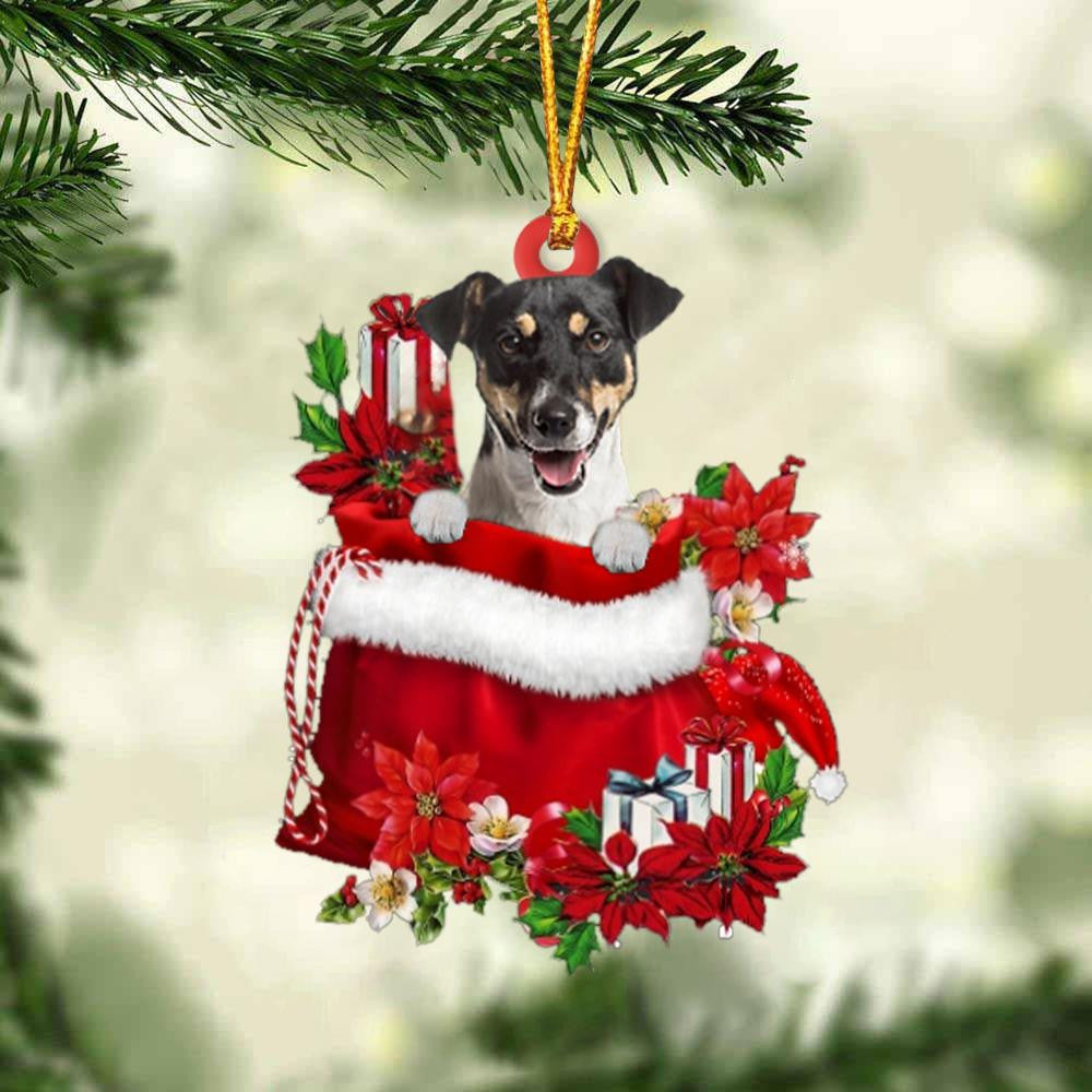 Jack Russell Terrier In Gift Bag Christmas Ornament for Dog Lovers Made by Acrylic