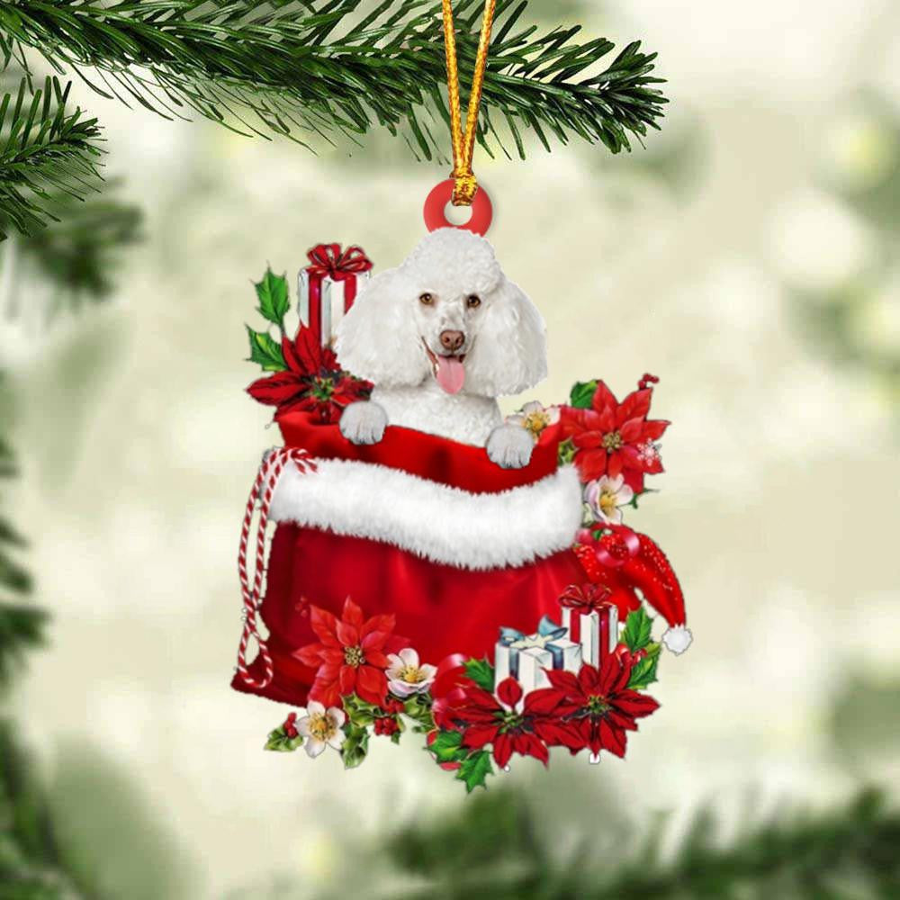 Poodle 2 In Gift Bag Christmas Ornament for Dog Lovers Made by Acrylic