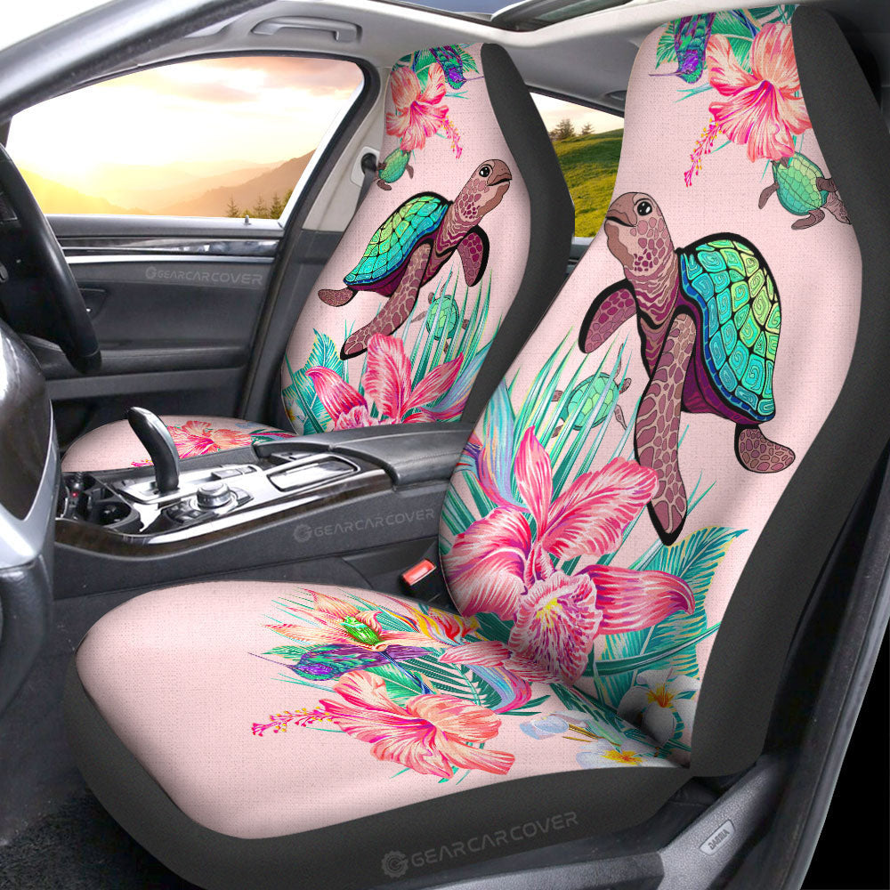 Turtle Car Seat Covers Custom Beautiful Flower Car Accessories