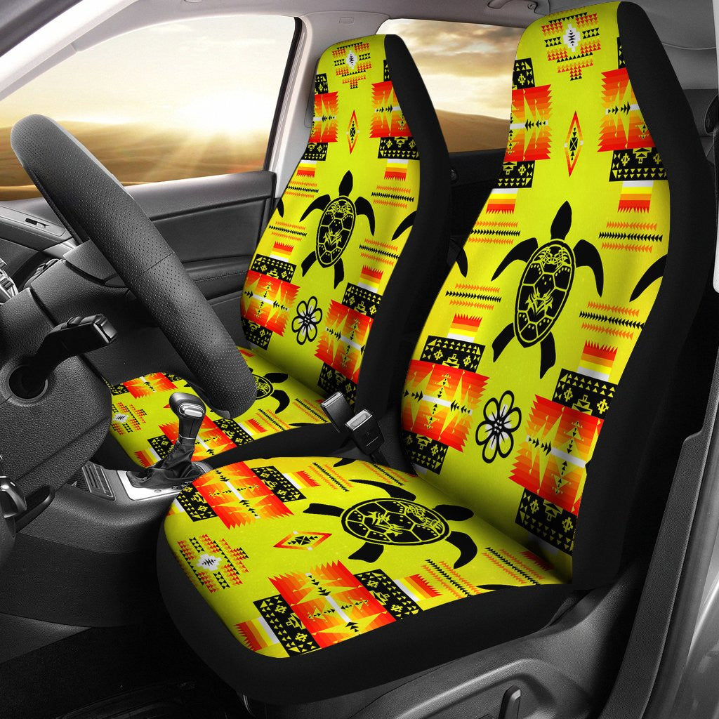 Turtle Yellow Orange Design No1 Print Car Seat Covers
