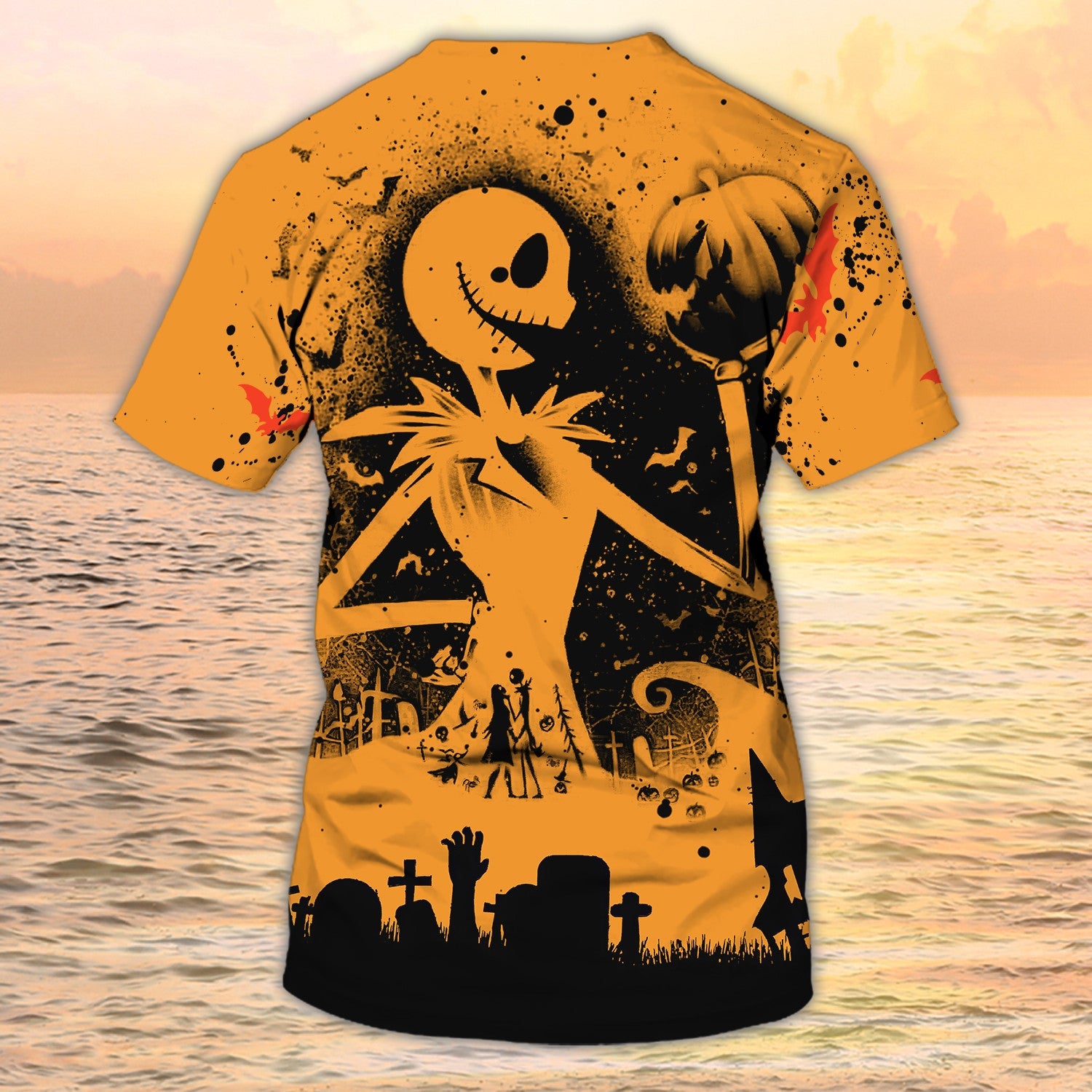 3D All Over Printed Happy Halloween Tshirt Grave Raise The Hand On Night Shirt