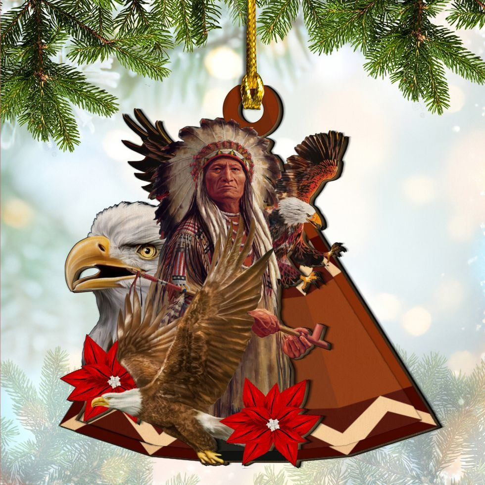 Customized Native American Acrylic Ornament for Tree Decor